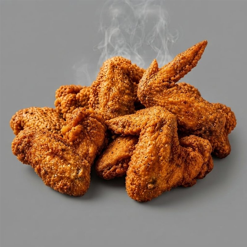 Pile of crispy whole wings