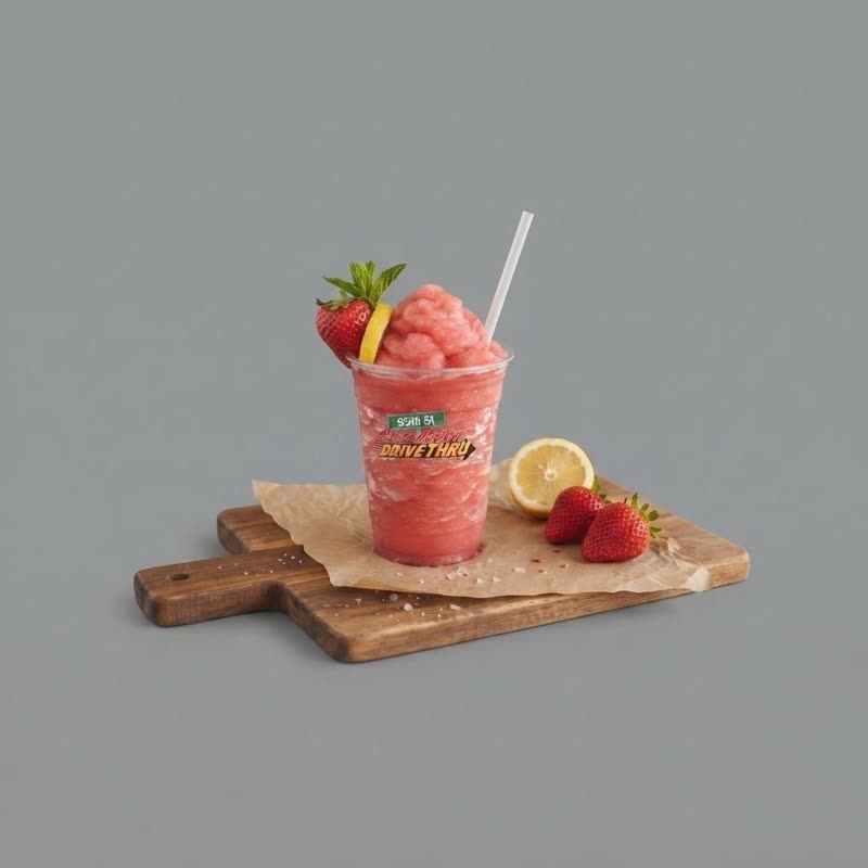 Frozen lemonade with fresh fruit