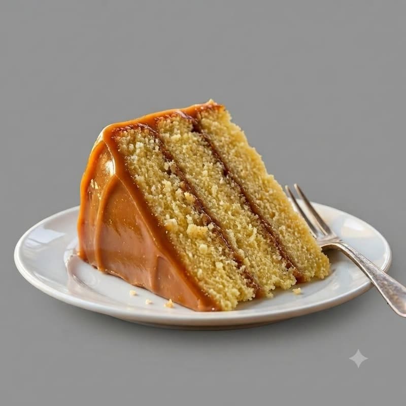 Slice of homemade cake