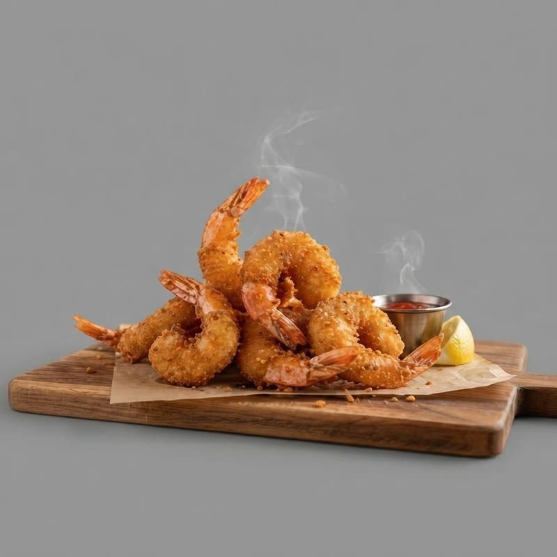 Crispy golden fried shrimp